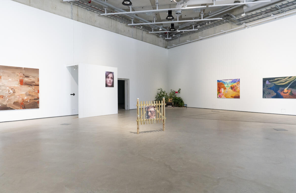 Artworks in a gallery space.